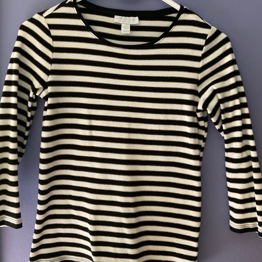 2/$16 Long Sleeve Tees Black and Striped size PP
